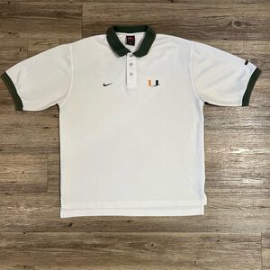 Nike Vintage Univ of Miami Hurricanes Polo Short Sleeve